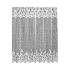 Heritage Lace Floret 72-Inch by 72-Inch Shower Curtain, White