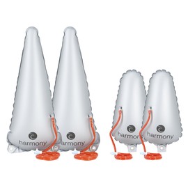 Harmony Gear Micro Flotation Set | Float Bags for Kayaks | Silver | Two Bow and Stern Bags | Universal Fit - 8-10 Foot Kayaks