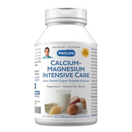 ANDREW LESSMAN Calcio Magnesio Cuidado Intensivo 60 Cápsulas - Esenciales para la salud ósea y esqueleto. Cápsulas fáciles de tragar, polvo fino super