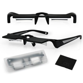 DS. DISTINCTIVE STYLE Lazy Glasses Prism 90 Degree Crochet Glasses Mirror Reading Glasses for Laying Down/Knitting (Lightweight Version for People without Glasses)