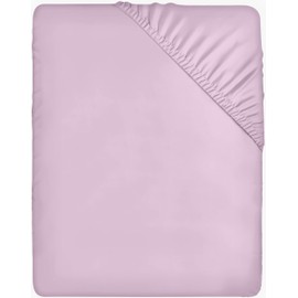 Utopia Bedding - Fitted Sheet 160 x 200 cm - Lavender - Brushed Polyester Microfibre Fitted Sheet - 35 cm Deep Pocket