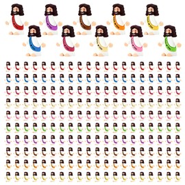 EWOID 240 Pcs Little Jesus Figures, Multicolor Mini Jesus Loves You Figures in Bulk, for Religious Party Favors, Baptism Gifts, Sunday School, Easter Egg Stuffers