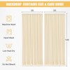 Wish Care 10x10ft Champagne Backdrop Curtains with Lights String for