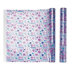 letsinstyle 12" x 47" Printed TPU Jelly Faux Leather Roll, Transparent Clear PVC Leather Fabric, Sewing Fabrics for Cosmetic Bag Bows Earrings Making DIY Projects