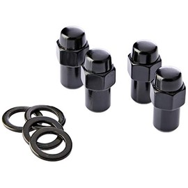 White Knight 868206 1.25 Mag Lug Wheel Nut 4-Pieces Set, Black