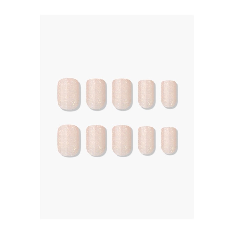 Reusable Nail Tip Peach Glitter (Regular Square) / 리유저블 네일팁