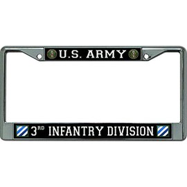 U.S. Army 3rd Infantry Division Chrome License Plate Frame