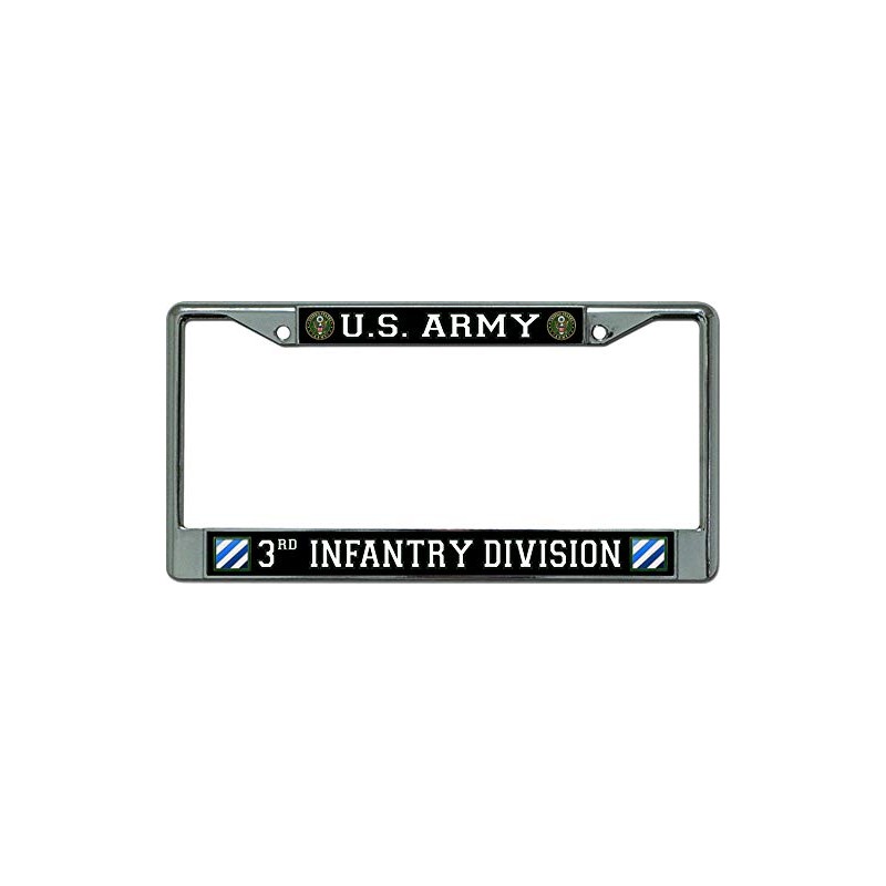 U.S. Army 3rd Infantry Division Chrome License Plate Frame