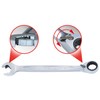 KS Tools 5035927 DUO GEARplus Combination Spanner, Open-Ratchet Function, 27