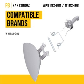 PartsBroz WP8182408 8182408 Door Handle - Compatible with Whirlpool Washer - Replaces AP6011791 1065536 PS11744990 Ultra Durable Replacement East to Install