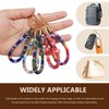 MUQIDA Bohemian Keychain, Handmade Boho Wristlet with Keyring, Hippie Woven