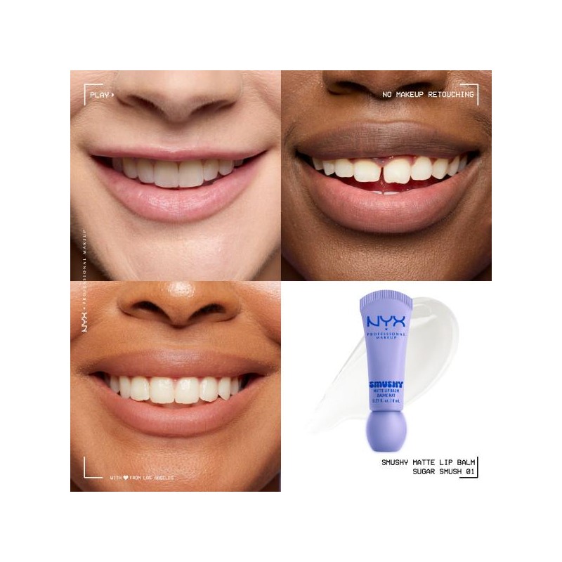 Smushy Matte Lip Balm, Soft-Matte, Buildable Blurring Pigment, Hydrating Lip