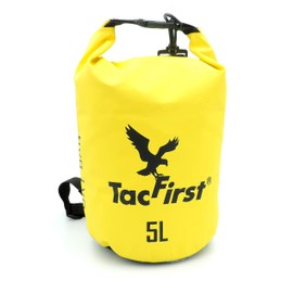 TacFirst Dry Bag Duffel Bag - Waterproof Pack Bag with Fast-Fold Closure, 2L / 3L / 5L / 10L / 15L / 20L / 25L / 30L, Waterproof Dry Bag, yellow, 5l