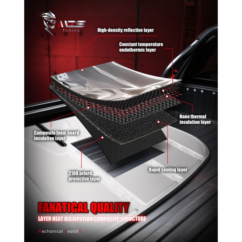 MZS Windshield Sun Shade Compatible with Wrangler JK JKU 2011-2018,