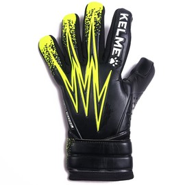 Kelme Vortex Training Goalkeeper Gloves, Black/Neon Yellow, Size 7