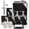 Black Bathroom Accessories Set - Luxurious Bathroom Accessory Decor