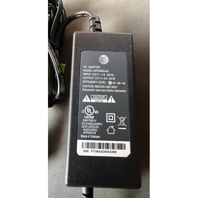 AT&T BGW210 BGW-210 Power Supply For At&T Modem Fiber Optic