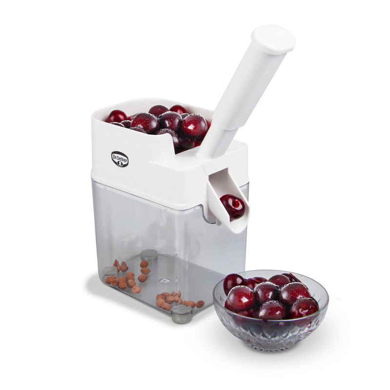 Dr. Oetker 3243 Cherry Stoner, Plastic, white, 14.5 x 10.5