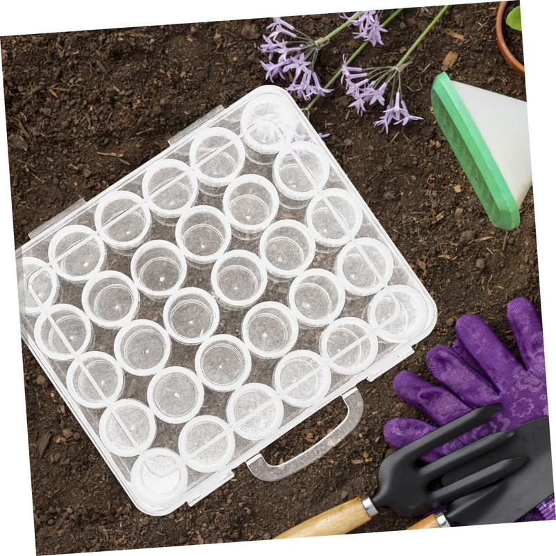 jojofuny Gardening Organizer Compartment Storage Box for Seeds Lightweight and