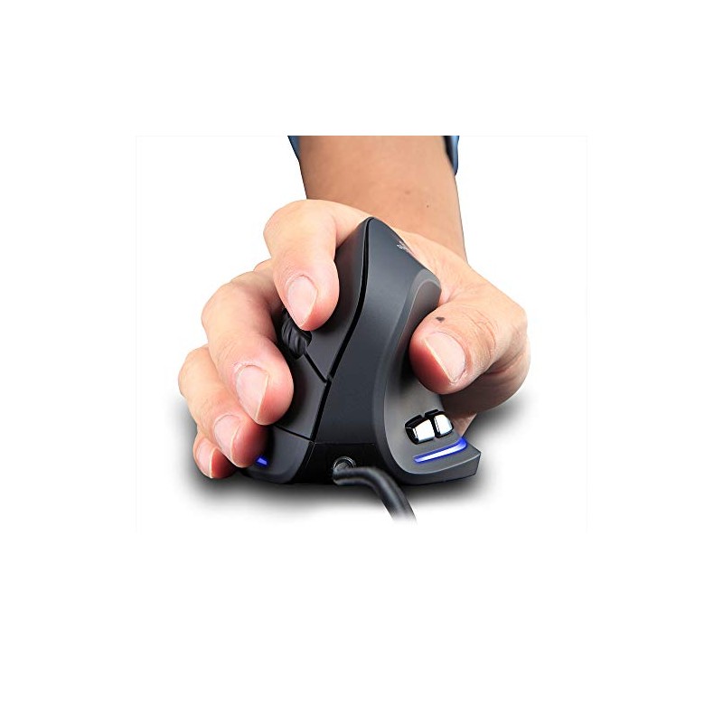 Vertical Mouse, Zelotes Ergonomic Mouse,3200DPI LED Optical USB Wired Mouse,6