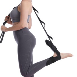 Stretch Strap with Foot Stretcher Stretching Bands Calf Stretcher Yoga Stretch Strap for Dance, Physical Therapy, Yoga Stretching, Plantar Fasciitis