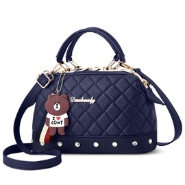 DIRRONA Fashion Women's Handbag Cute Shoulder Bag Casual Crossbody Bag Travel Party PU Leather Women Bag, blue, Retro