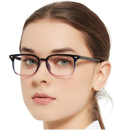 OCCI CHIARI Reading Glasses Women and Men Readers Black Clear Lightweight 0 1.0 1.25 1.5 1.75 2.0 2.25 2.5 3.0 3.5 To 6.0 (Blue/Purple, 6.0)