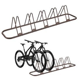 Giftburg 5 Bike Floor Type Parking Rack Stand for Garage, Indoor/Outdoor Bike Storage Stand Bicycle Parking Rack, Heavy Copper
