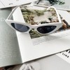 OZPYKAE Women's Vintage Cat Eye Sunglasses, Plastic Frame, Grey Lens,