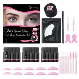 Beauty7 Upgraded 2 in 1 Lash Lift& Eyebrow Lamination Kit Eyelash Balm Lash Perm Kit Eyelash Lifting Lash Curling Semi-Permanent Curling Perming Wave Professional Salon at Home