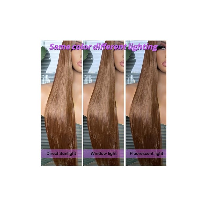 SAPPHIREWIGS 13×6 Recta Peluca Con Malla Frontal Ombre Pelo Marrón