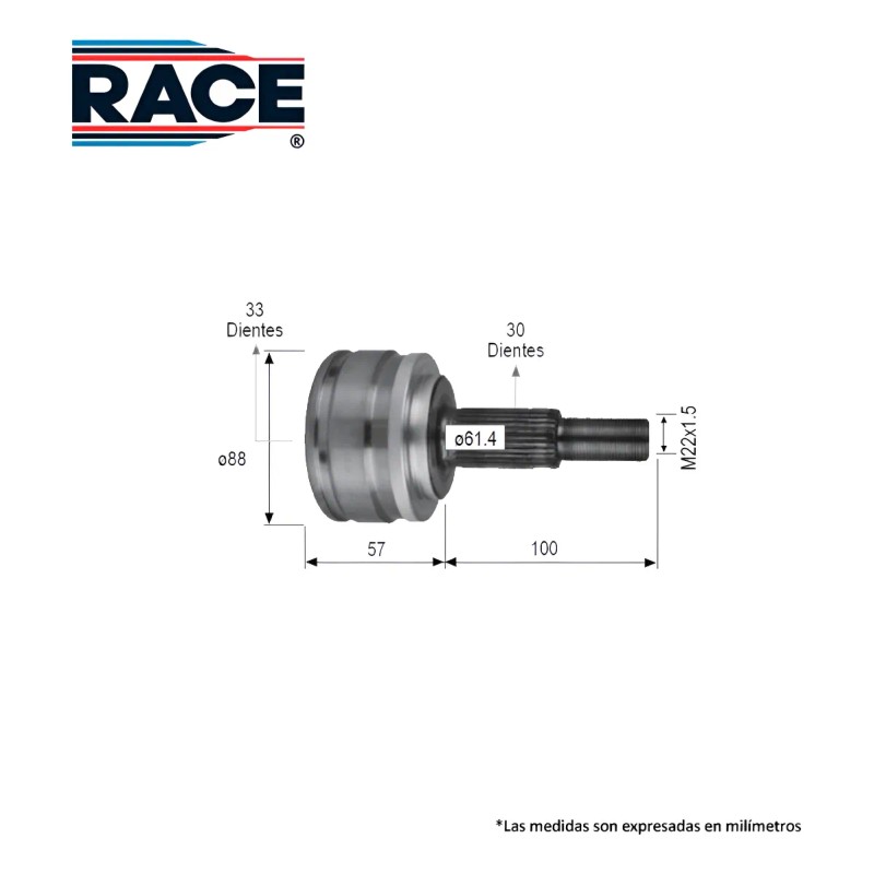 Espiga Junta Homocinetica L/rueda Toyota Rav4 2009-2015 Aut