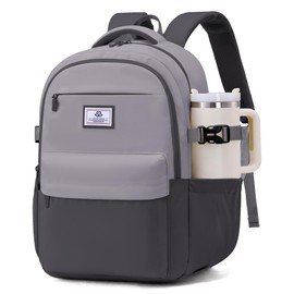 LOVEVOOK Backpack Women's School Backpack Teenager Girls, Grey & Blue, 15.6 inches