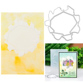 Briartw Torn Aperture 3D Embossing Folder with Coordinating Cutting Dies - Deep Textured Designs for Card Making, Scrapbooking, and Paper Crafts - Compatible with Most Die-Cutting Machines