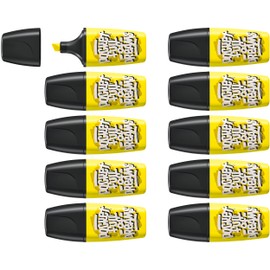 Highlighter - STABILO BOSS MINI by Snooze One - Pack of 10 - Yellow