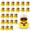 24 Rubber Ducks with Sunglasses, Cruise Ducks Yellow Mini Rubber