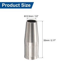 HARFINGTON 2pcs Mig Welding Gun Nozzle 1/2" Orifice KP3075-1-50F Gas Welding Gun Nozzle Copper Nickel Plating Welding Gun Accessory for PRO 100L/175L MIG Gun