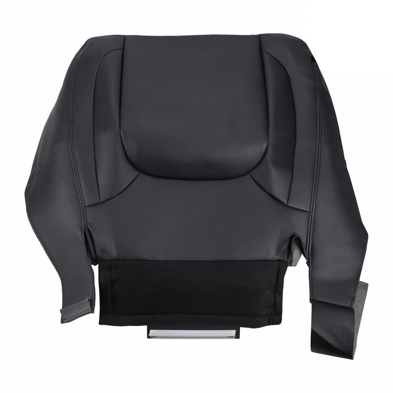 Zieichy Passenger Side Bottom Replacement Leather Seat Cover Black Compatible