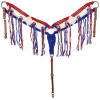 Showman Glory RED WHITE BLUE Mohair Browband Bridle Fringe Breast