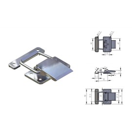 Priaora Spring Loaded Toggle Latch 2pcs Toggle Clamp Latch Hasp Catch Latch Stainless Cabinet Case for Doors Gate Locks and Case Box Drawer Chest Trunk (K196-2)