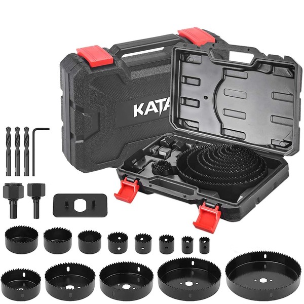 KATA Hole Saw Set 20PCS Hole Saw Kit with 3/4"-6"(19-152mm)
