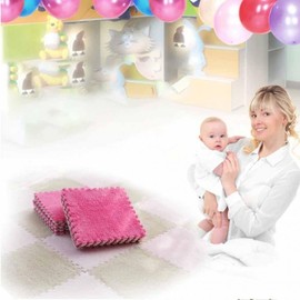 Soft Mat Carpet for Living Room & Bedroom - Noise Reduction & Child Protection Anti-Fall Blue BL09909 100ea