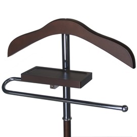 Proman Products VL17017 Valet with Hanger, Tray & Trouser Bar, Brown
