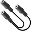 tunghey 2Pack 3.5mm (1/8 inch) Stereo 1-Female to Dual 2-Females