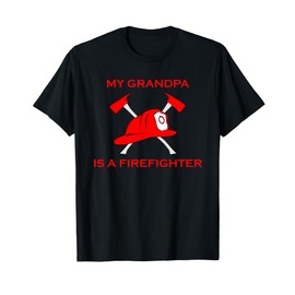 My Grandpa Is A Firefighter Helmet & Axe Fireman Shirt T-Shirt