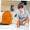 SEWACC Heat Resistant Cowhide Welding Apron Durable Work Bib for