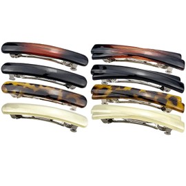 8PCS Lexziuo Hair Barrettes for Women Hair Clips - 2 Styles Tortoiseshell French Slide Clips & Hairpins, Women's Hair Accessories & Gifts