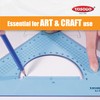 Pack of 2 Large Transparent Triangle Ruler Set Square: 12