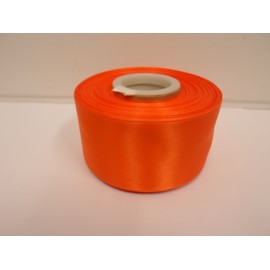 2 metres of 50mm Satin Ribbon Dark Pumpkin Orange Double Sided 50 mm 5cm 2" 2 Inch