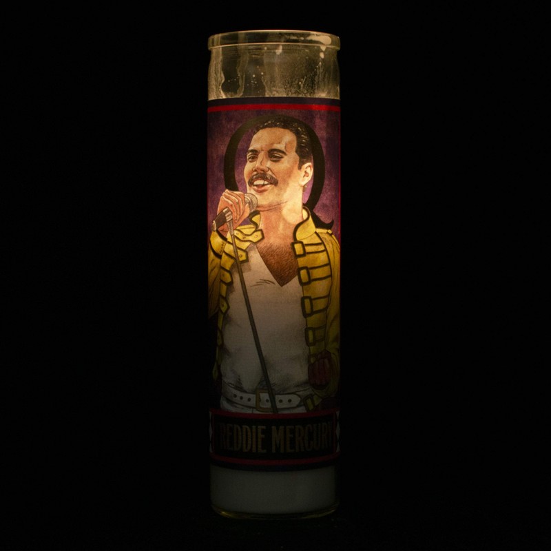 The Unemployed Philosophers Guild Freddie Mercury Secular Saint Candle -